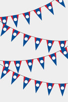 Laos Triangular Flag Bunting - 50 Meters Premium Pennant Flags for Party Decoration | Professional Quality Raschel Fabric