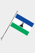 Lesotho Wall-Mounted Telescopic Flagpole Set — Polyester