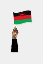Malawi handheld flag on stick - durable polyester country flag for events and parades