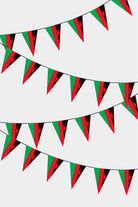 Malawi Triangular Flag Bunting - 50 Meters Premium Pennant Flags for Party Decoration | Professional Quality Raschel Fabric