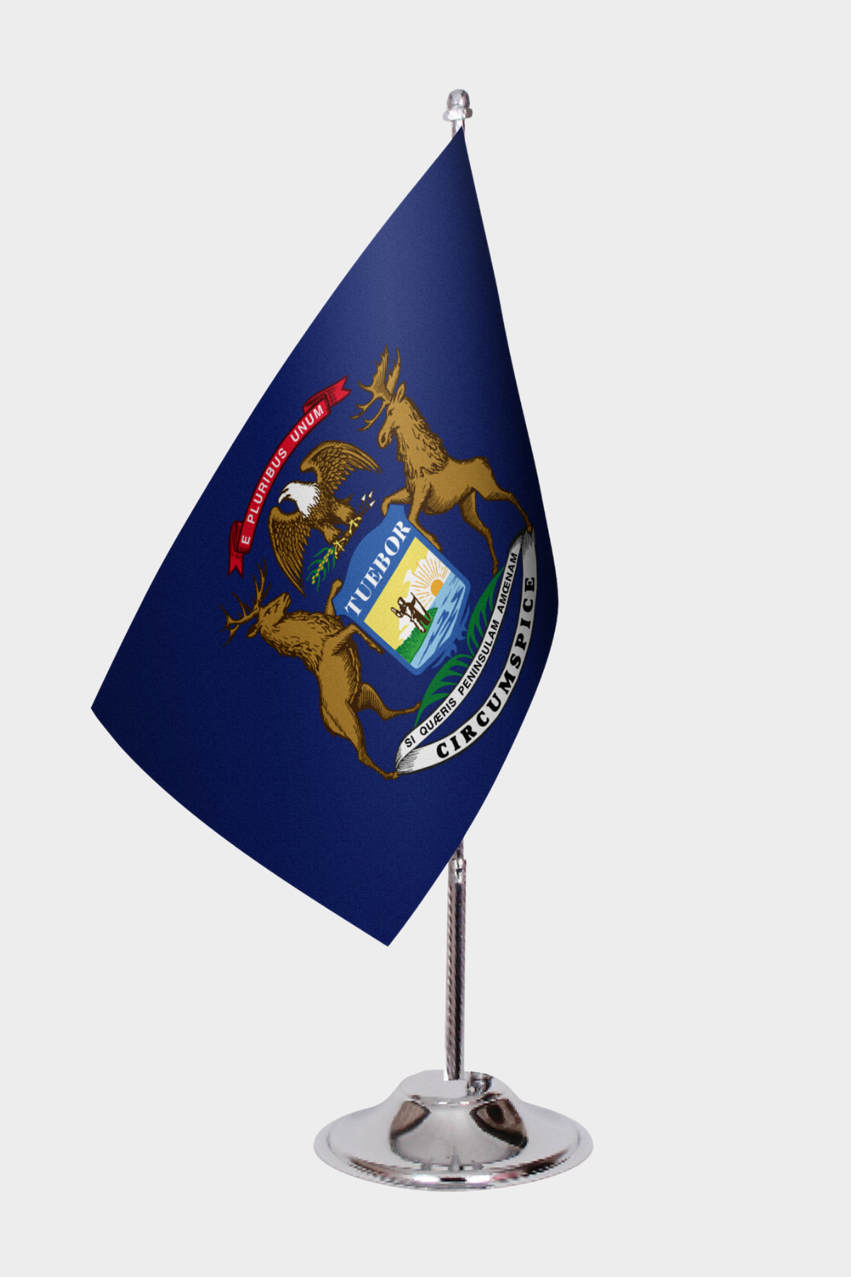Michigan State Desk Flags — Full View