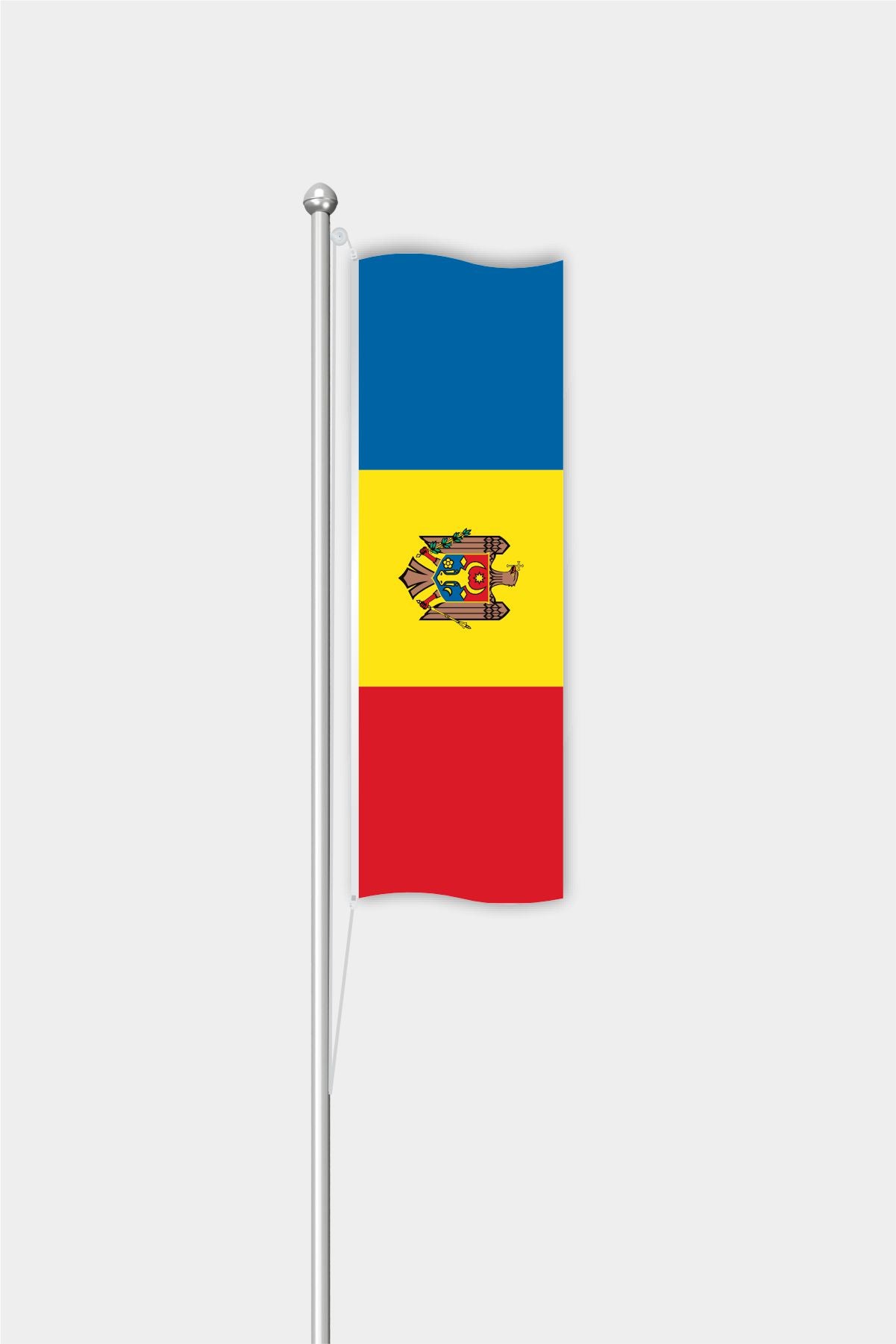 Outdoor Vertical Moldova Flag — Polyester