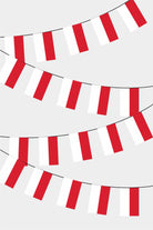 Monako Rectangular Flag Bunting - 50 Meters Premium String Flags for Party Decoration | Professional Quality Raschel Fabric