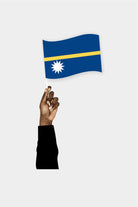 Nauru handheld flag on stick - durable polyester country flag for events and parades