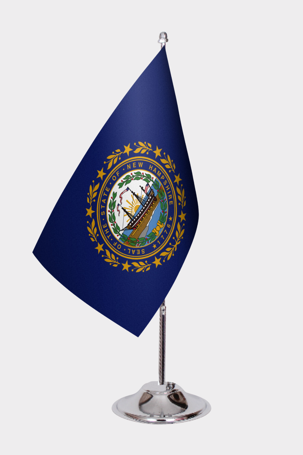 New Hampshire State Desk Flags — Full View