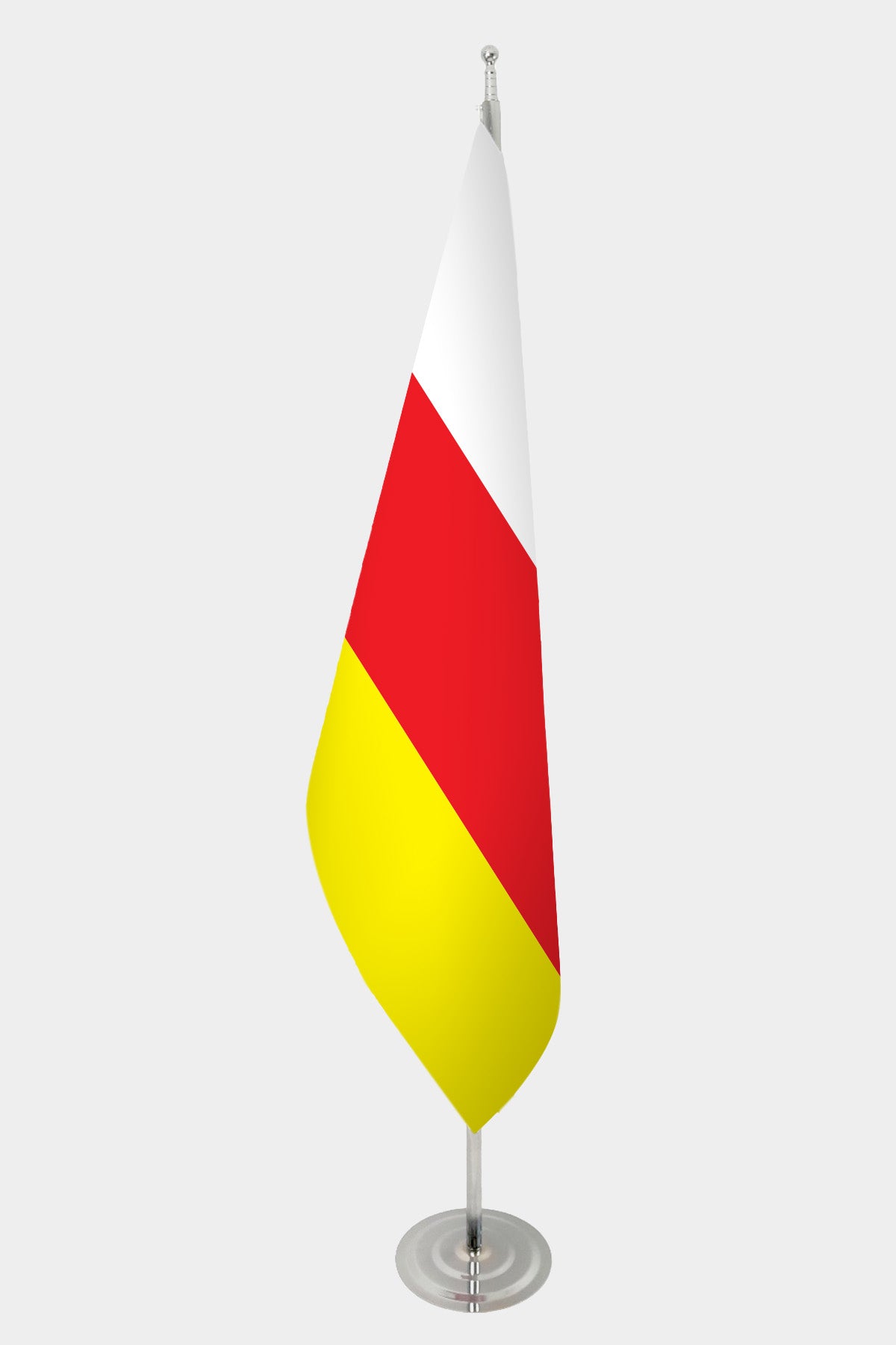 North Ossetia Official Indoor Flag — Double Satin, Chrome Pole