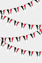 Old Syria Triangular Flag Bunting - 50 Meters Premium Pennant Flags for Party Decoration | Professional Quality Raschel Fabric