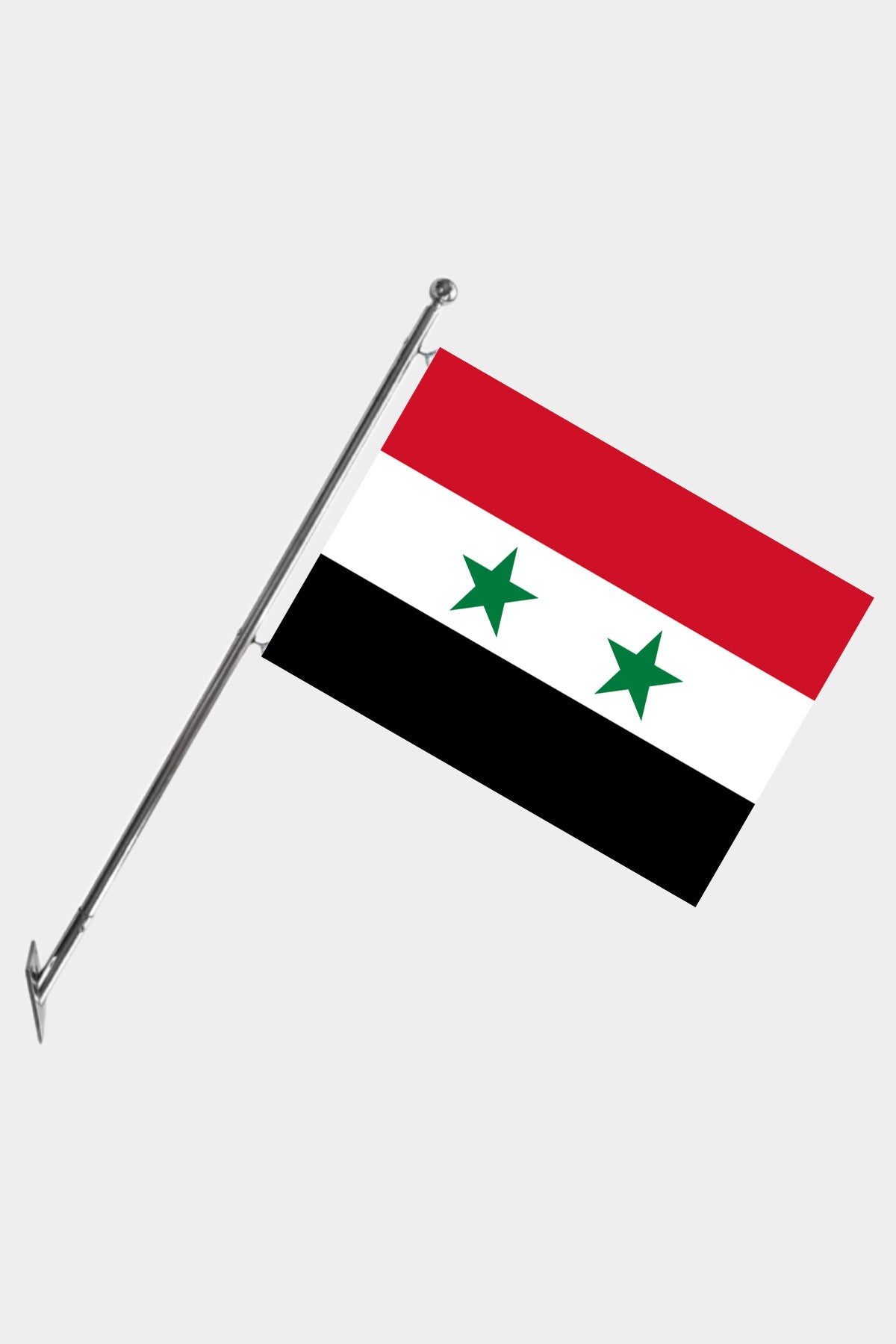 Old Syria Wall-Mounted Telescopic Flagpole Set — Polyester