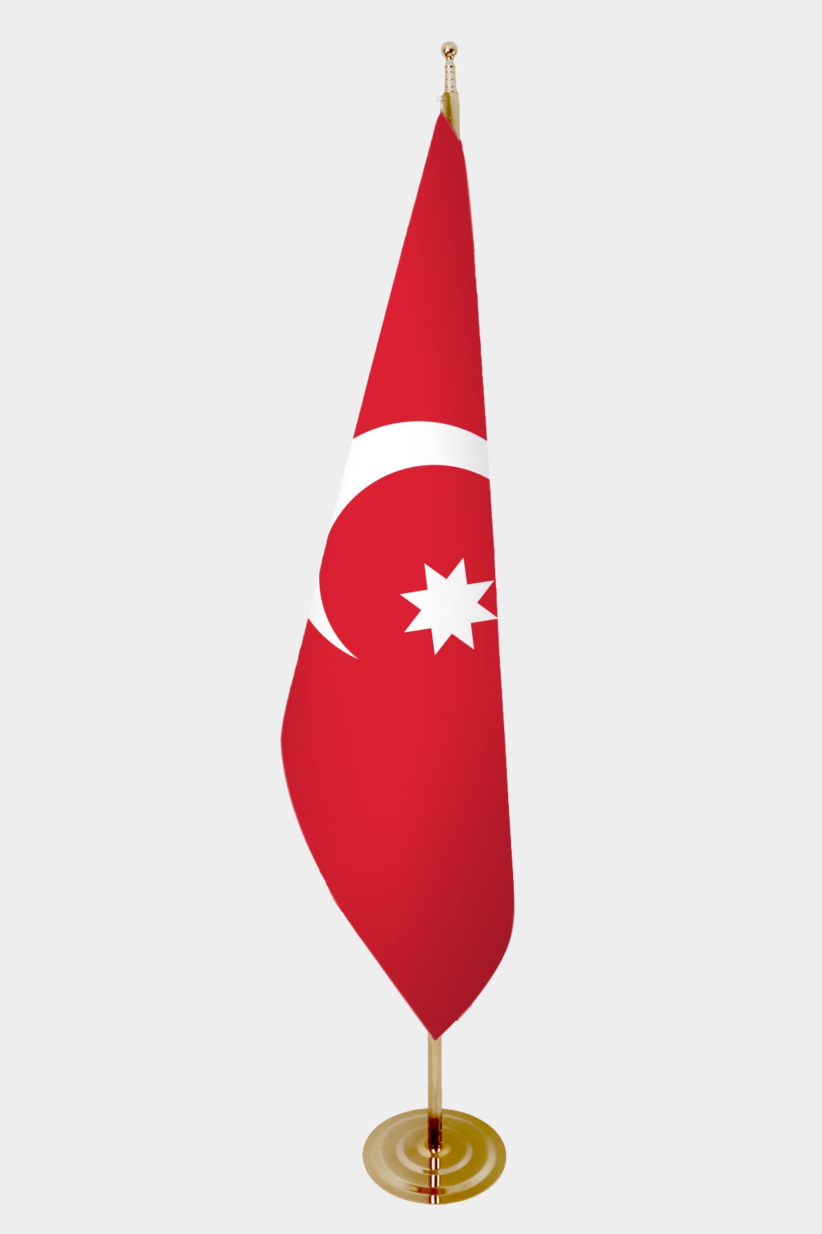 Ottoman Empire Official Indoor Flag — Double Satin, Gold Pole