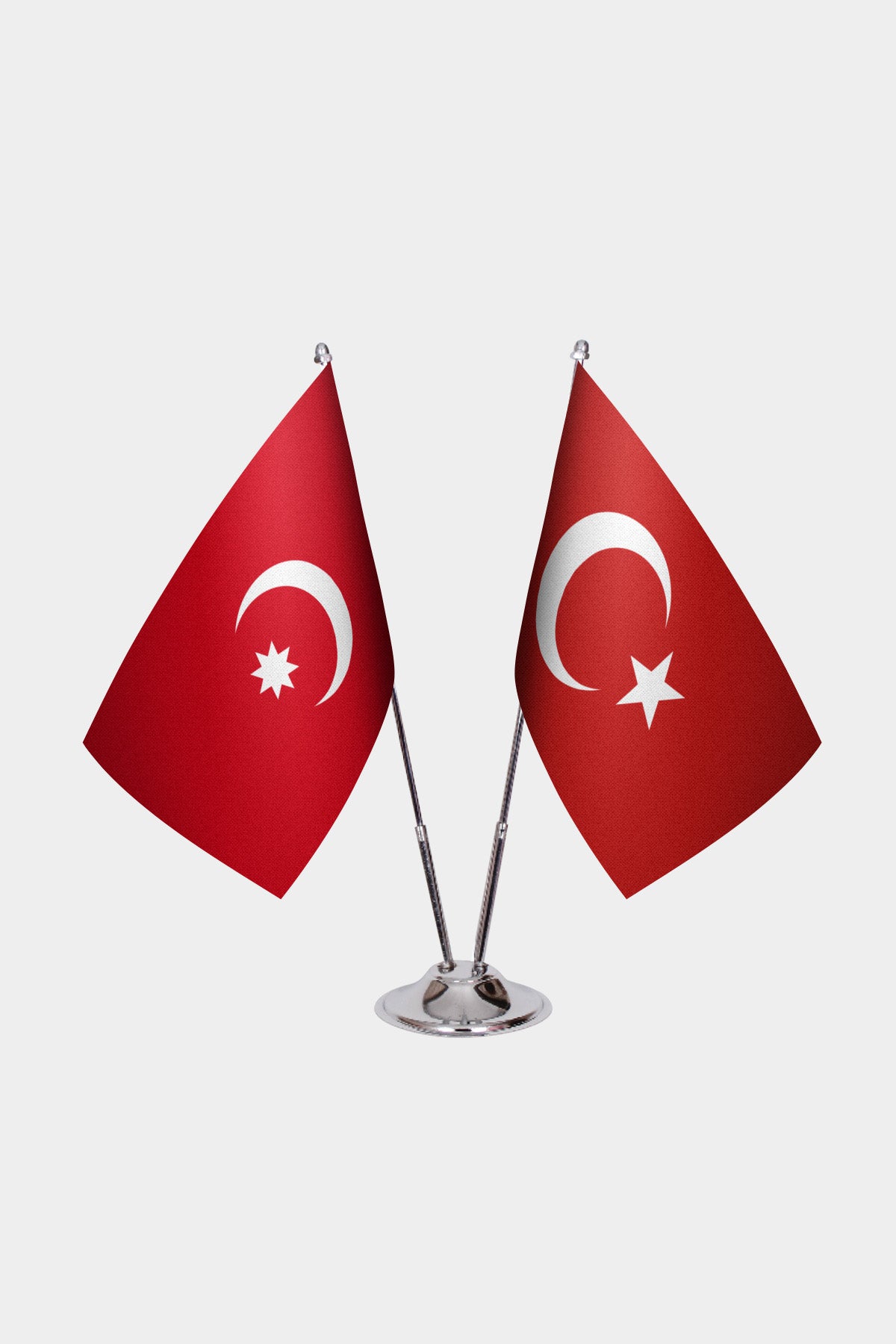 Ottoman Empire & Turkey Desk Flag Set — gold pole option
