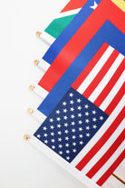 Gold Desk Flag Detail - Flag Fabric Quality