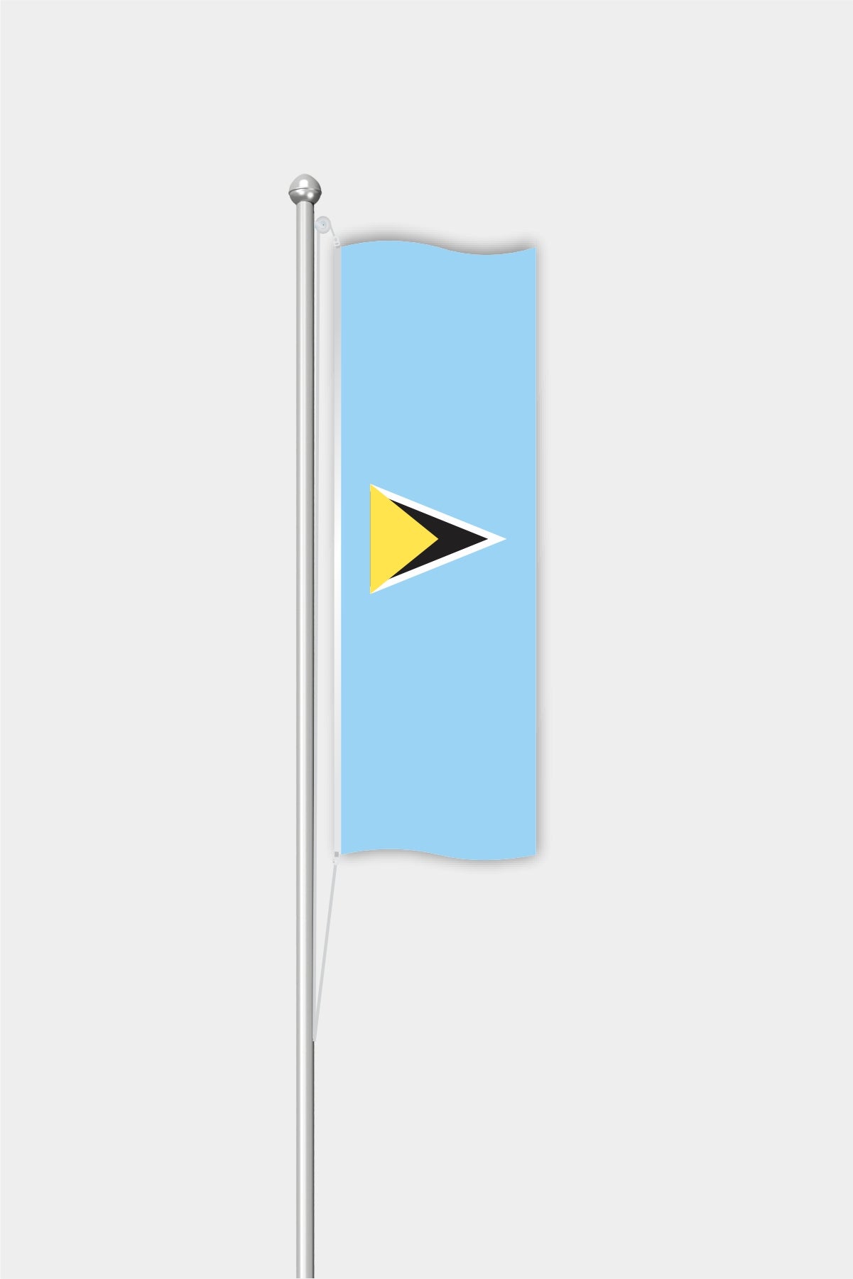 Outdoor Vertical Saint Lucia Flag — Polyester