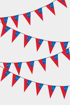 Samoa Triangular Flag Bunting - 50 Meters Premium Pennant Flags for Party Decoration | Professional Quality Raschel Fabric