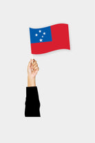 Samoa handheld flag on stick - durable polyester country flag for events and parades