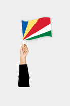 Seychelles handheld flag on stick - durable polyester country flag for events and parades