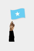 Somalia handheld flag on stick - durable polyester country flag for events and parades