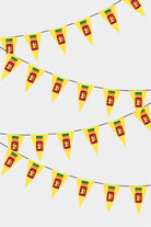 Srilanka Triangular Flag Bunting - 50 Meters Premium Pennant Flags for Party Decoration | Professional Quality Raschel Fabric