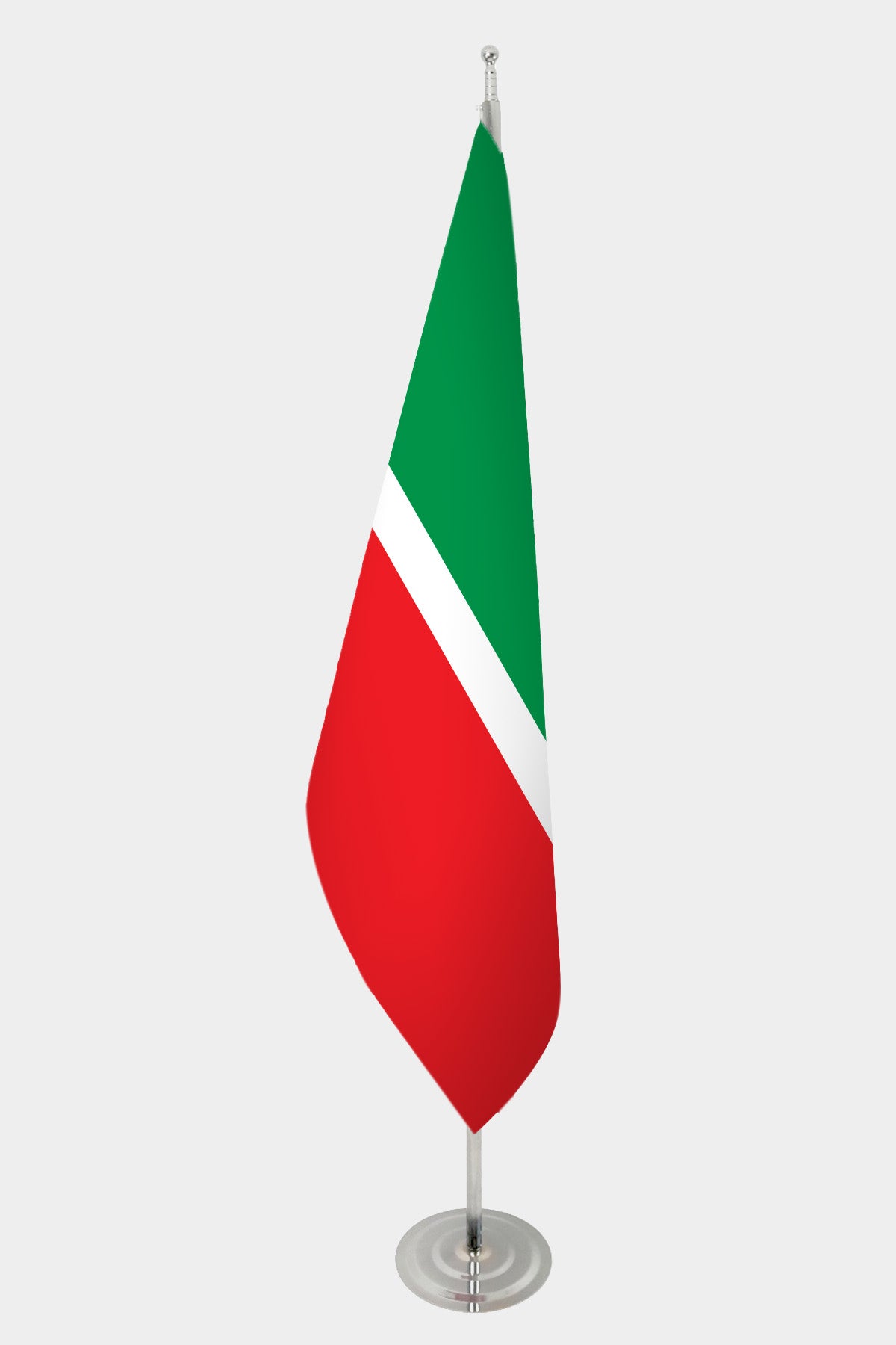 Tatarstan Official Indoor Flag — Double Satin, Chrome Pole