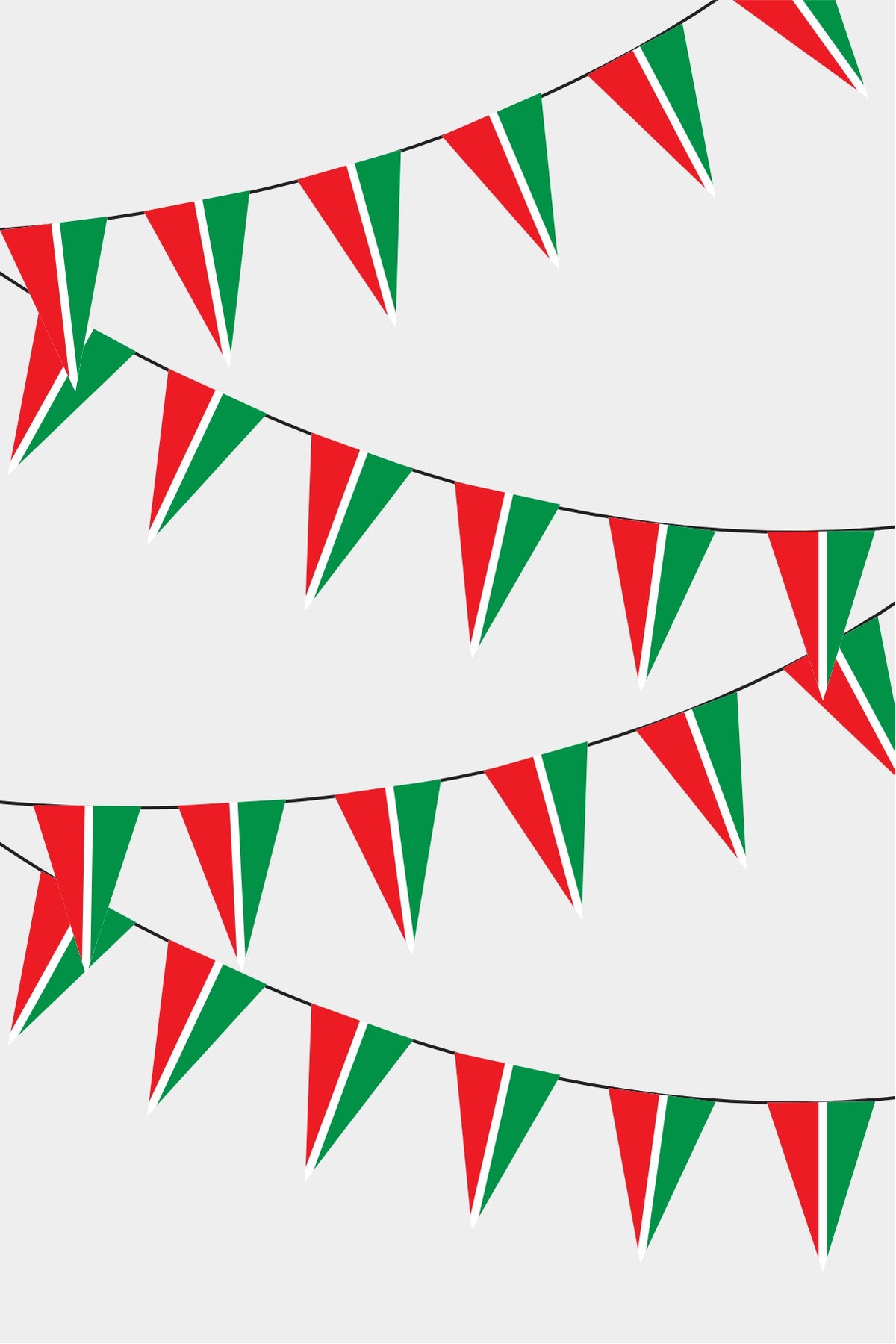 Tatarstan Triangular Flag Bunting - 50 Meters Premium Pennant Flags for Party Decoration | Professional Quality Raschel Fabric