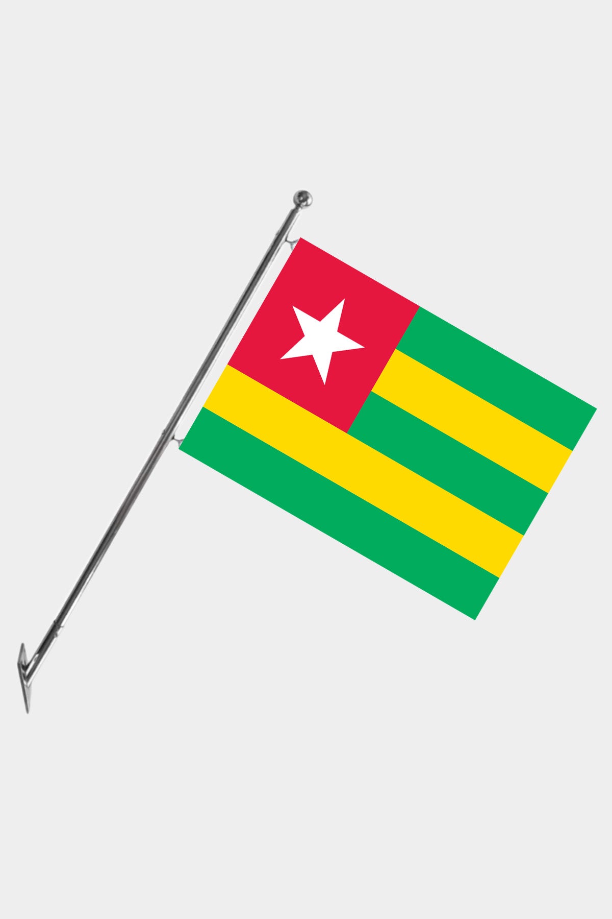 Togo Wall-Mounted Telescopic Flagpole Set — Polyester