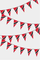 Trinidad and Tobago Triangular Flag Bunting - 50 Meters Premium Pennant Flags for Party Decoration | Professional Quality Raschel Fabric