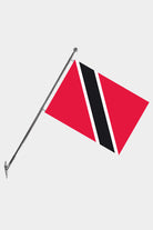 Trinidad and Tobago Wall-Mounted Telescopic Flagpole Set — Polyester