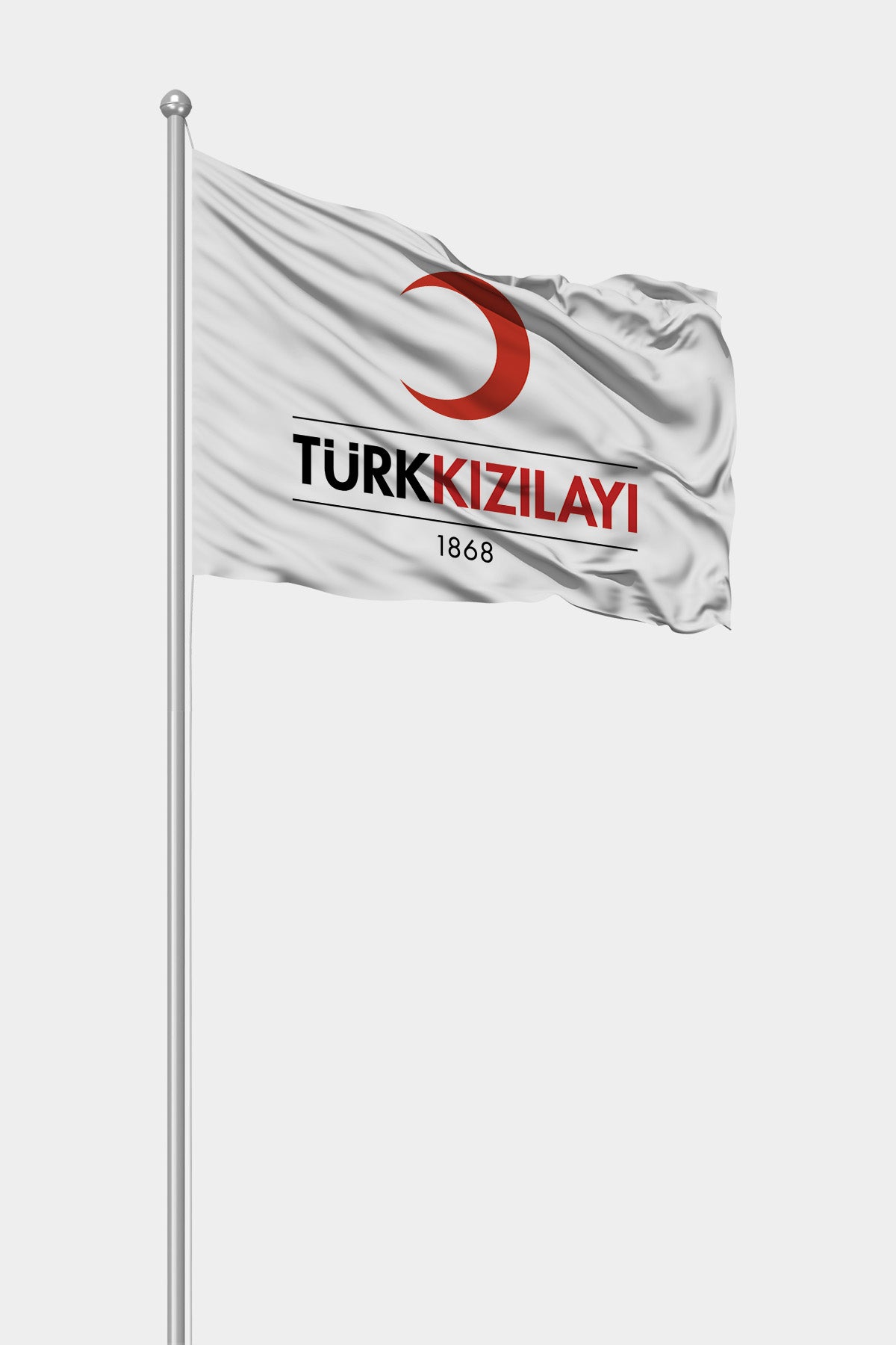 Türk Kızılay Gönder Bayrağı — 90 gr raşel kumaş, dış mekan dayanıklı