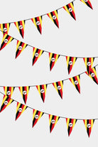 Uganda Triangular Flag Bunting - 50 Meters Premium Pennant Flags for Party Decoration | Professional Quality Raschel Fabric