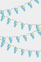 Uruguay Triangular Flag Bunting - 50 Meters Premium Pennant Flags for Party Decoration | Professional Quality Raschel Fabric