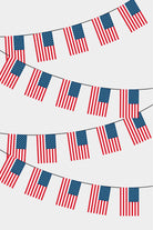 USA Rectangular Flag Bunting - 50 Meters Premium String Flags for Party Decoration | Professional Quality Raschel Fabric
