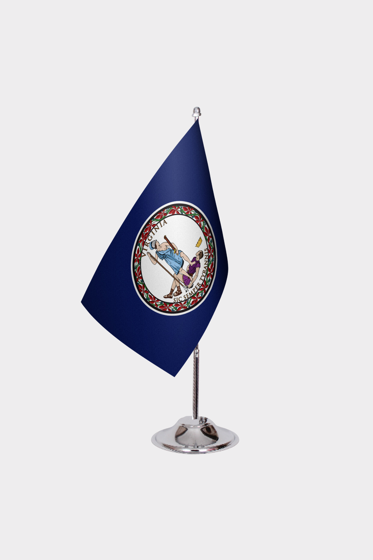 Virginia State Desk Flags — Double Satin