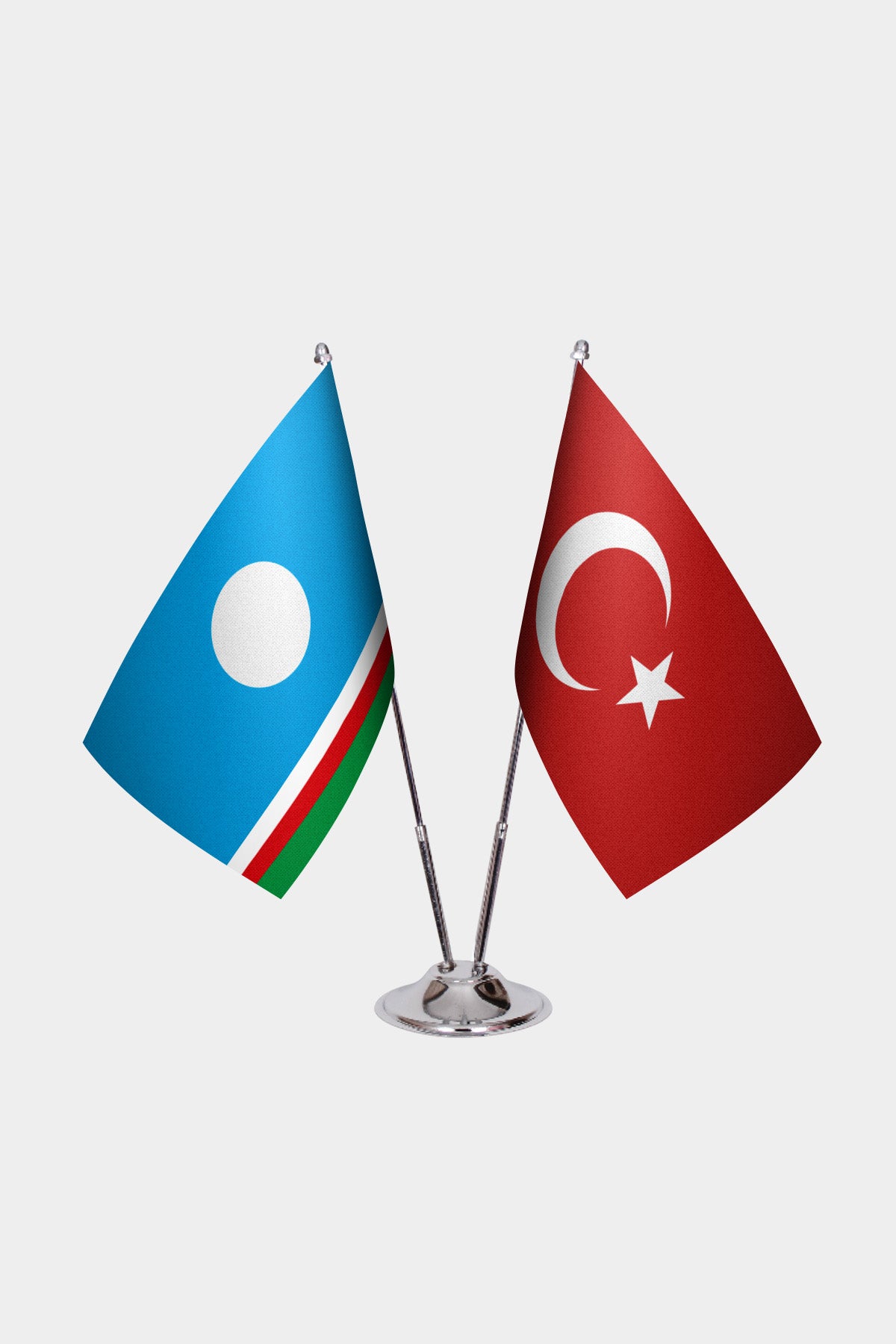 Yakutistan & Türkiye İkili Masa Bayrağı Seti