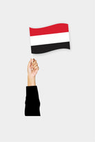 Yemen handheld flag on stick - durable polyester country flag for events and parades