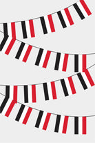 Yemen Rectangular Flag Bunting - 50 Meters Premium String Flags for Party Decoration | Professional Quality Raschel Fabric