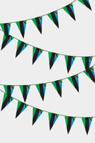 Zanzibar Triangular Flag Bunting - 50 Meters Premium Pennant Flags for Party Decoration | Professional Quality Raschel Fabric